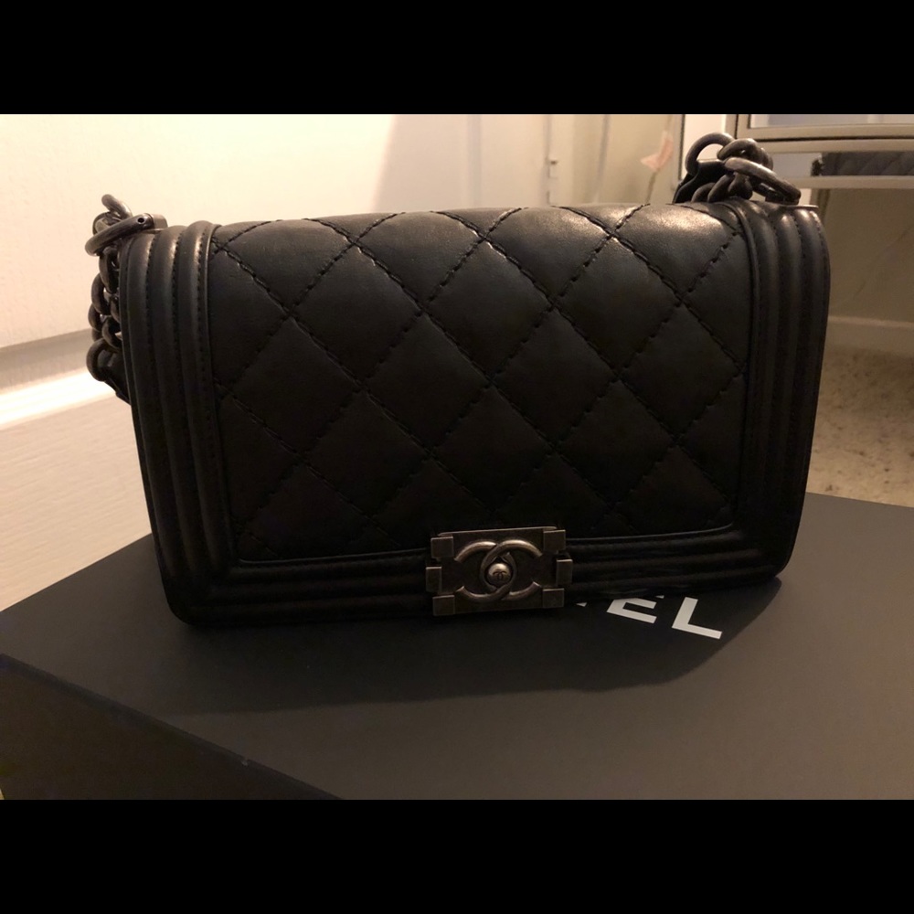 Authentic Chanel Boy bag—Mink Condition